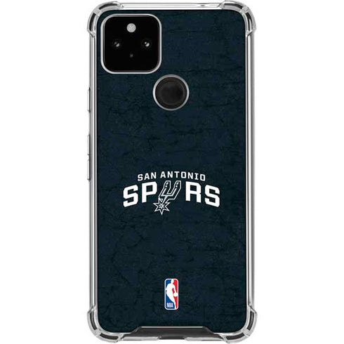 NBA San Antonio Spurs Distressed Google Pixel 5a 5G Clear Case